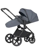 Коляска 3 В 1 CARRELLO Ultimo Black Cool Grey Арт 6538