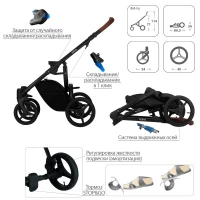 Коляска 2 в 1 Bebetto Luca PRO Арт 36