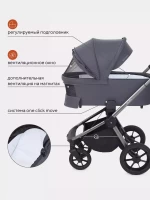 Коляска 3 в 1 RANT Flex PRO Grey