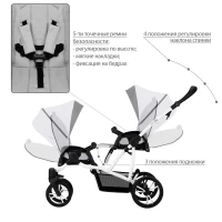 Коляска для двойни Bebetto 42 Comfort 01 bia