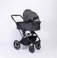 Коляска 2 в 1 Peppy Tecla Shadow Chrome Edition Black