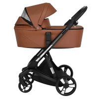 Коляска 2 В 1 IBEBE I-Stop Leather Brown Black