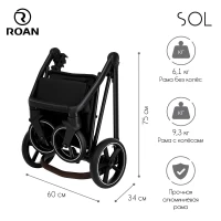 Коляска 2 В 1 ROAN Sol Cocoa