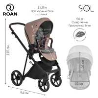 Коляска 2 В 1 ROAN Sol Lux Nikiel Black Forest