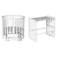 Кроватка Антел 6 в 1 СЕВЕРЯНКА-3 125х75 (маятник) Белая
