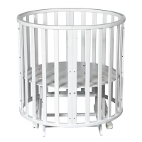 Кроватка Антел 6 в 1 СЕВЕРЯНКА-3 125х75 (маятник) Белая