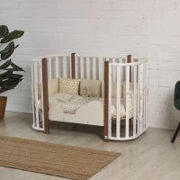 Детская кроватка Indigo BRIONI 4в1 белый-натуральный
