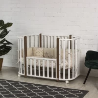 Детская кроватка Indigo BRIONI 4в1 белый-натуральный
