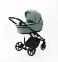 Коляска 2 в 1 Adamex ZICO NEW Deluxe Серо-зеленая Арт ZN-SA20