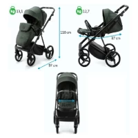 Коляска 2 в 1 Adamex Blanc Deluxe BL-SA1