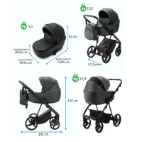 Коляска 2 в 1 Adamex Blanc Deluxe BL-SA1