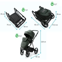 Коляска 2 в 1 Adamex Blanc Deluxe BL-SA1