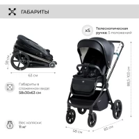 Коляска 2 в 1 Sweet Baby Elegante Chrome Black