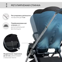 Коляска 2 в 1 Sweet Baby Elegante BRD Black