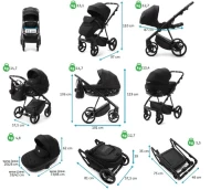 Коляска 2 в 1 Adamex  Quantum SuperStar Q-STAR137 Белая экокожа