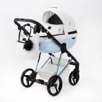 Коляска 2 в 1 Adamex  Quantum SuperStar Q-STAR137 Белая экокожа