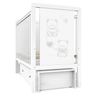 Детская кроватка Indigo Happy Friends маятник с ящиком
