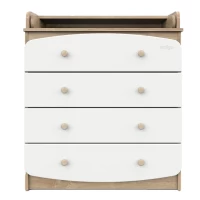 Комод Indigo Classic 800/4 МДФ, ЛДСП белый-белый