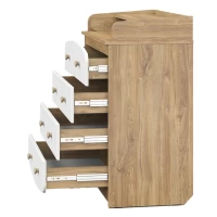 Комод Indigo Classic 800/4 МДФ, ЛДСП белый-белый