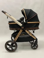 Коляска-трансформер Ining Baby K310 black черная рама