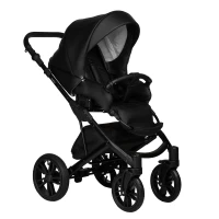 Коляска 2в1 Indigo MIO ECO 01 черная кожа