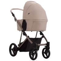Коляска 2 в 1 Bebetto PELPASSO PRO 05 brown (коричневая кожа) коричневая рама