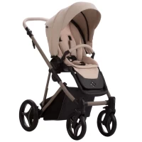 Коляска 2 в 1 Bebetto PELPASSO PRO 05 brown (коричневая кожа) коричневая рама