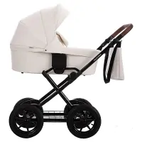 Коляска 2в1 Bebetto AQUARIUS PRO Арт 01 Белая кожа