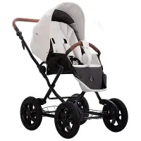 Коляска 2в1 Bebetto AQUARIUS PRO Арт 01 Белая кожа