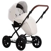 Коляска 2в1 Bebetto AQUARIUS PRO Арт 01 Белая кожа