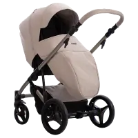Коляска 2 в 1 Bebetto LOREN SAND Арт 01 Св.бежевая кожа