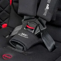 Автокресло INDIGO SMART+ Isofix, капюшон, подножка, 0+1+2+3 0-36 кг Арт черный