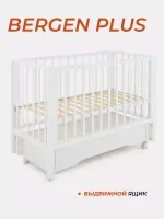 Детская кроватка RANT "BERGEN PLUS" универ маят/ящ Cloud White Арт 800