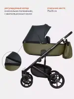 Коляска 2 в 1 Riko Basic Ozon черно-зеленый Арт 02