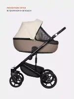 Коляска 3 в 1 Riko Basic Ozon Ecco слоновая кость-бежевый Арт 25