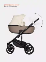 Коляска 3 в 1 Riko Basic Ozon Ecco слоновая кость-бежевый Арт 25