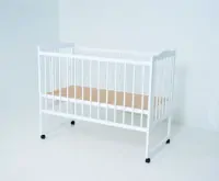 Детская кроватка колесо-качалка Беби-1 белый