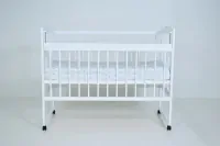 Детская кроватка колесо-качалка Беби-2 белый