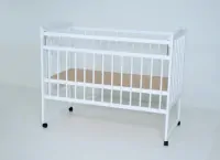 Детская кроватка колесо-качалка Беби-2 белый