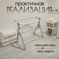Приставная кроватка BubaGo Elva BG 183-1 Серый