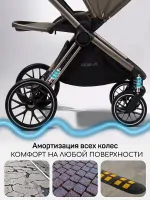 Коляска 2 в 1 AmaroBaby Genius Черный