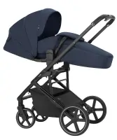 Коляска 3 в 1 CARRELLO Alfa 2026 Denim Blue + Автокресло Nova
