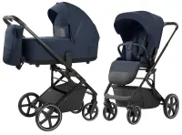 Коляска 3 в 1 CARRELLO Alfa 2026 Denim Blue + Автокресло Nova