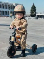 Беговел-трансформер Happy Baby Adventure beige bear