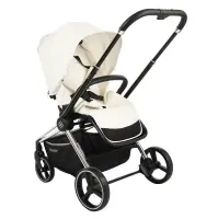 Коляска 2 в 1 Labala Raiz хром White