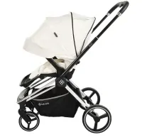 Коляска 2 в 1 Labala Raiz хром White