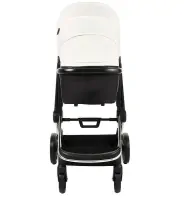 Коляска 2 в 1 Labala Raiz хром White