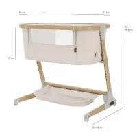 Приставная колыбель Carrello Prima Plus Cloud Grey Арт 16504