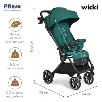 Прогулочная коляска Pituso Wicki Изумруд