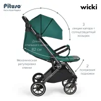 Прогулочная коляска Pituso Wicki Изумруд